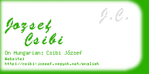 jozsef csibi business card