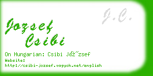 jozsef csibi business card